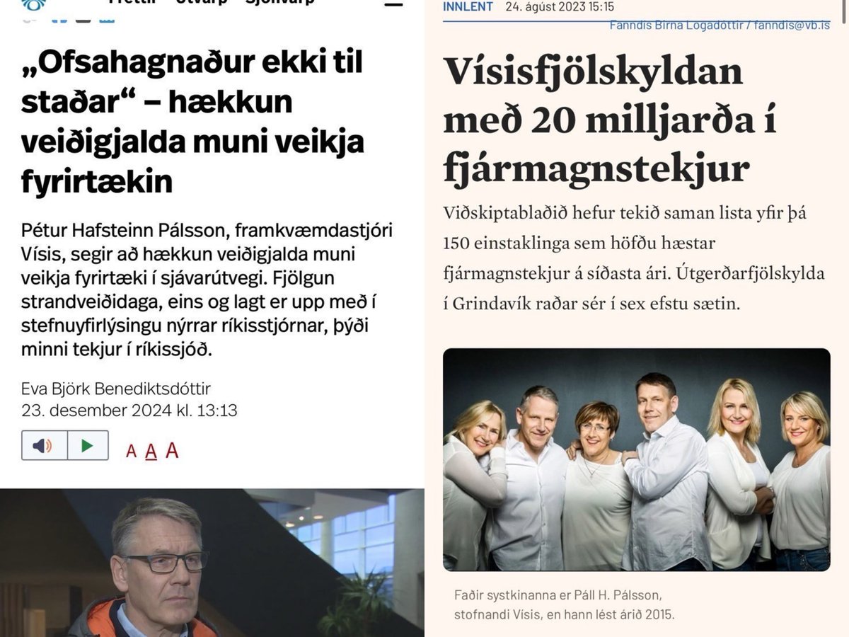 Áhugaverð afstaða. Þess má geta að langverðmætasta eignin sem Síldarvinnslan keypti með Vísi var kvótinn. En förum yfir hvort útgerðirnar hafi tök á því að borga meira í veiðigjöld. Þráður