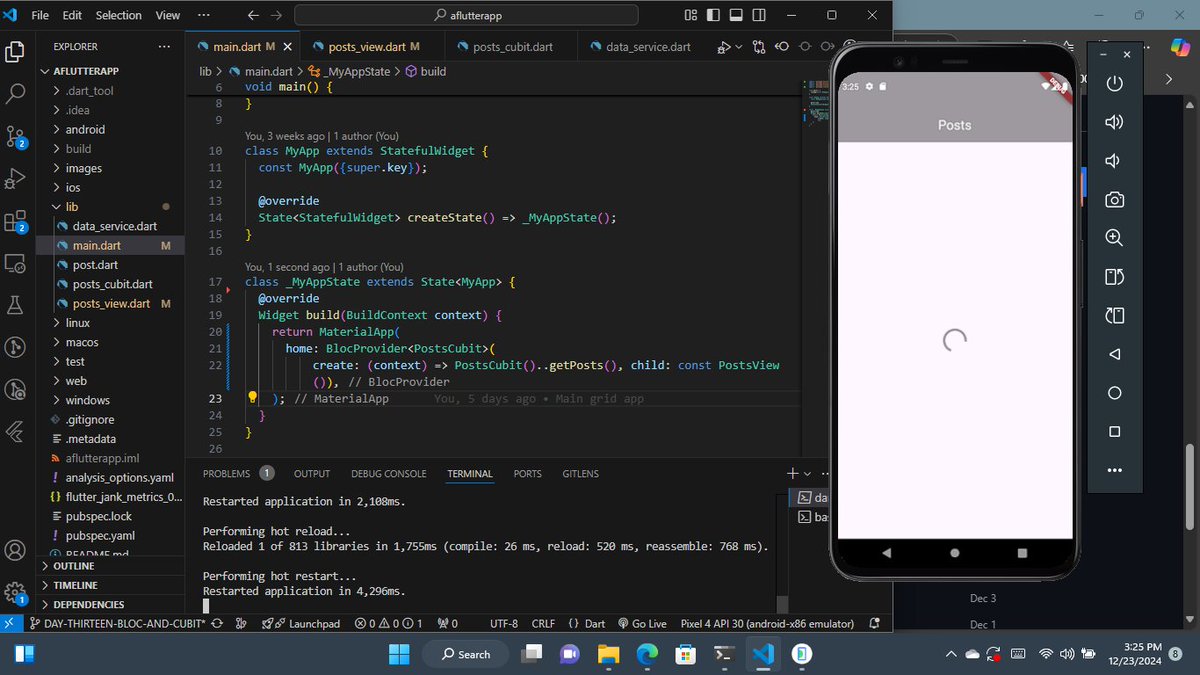 GFasedemi's tweet image. Day #13/30

BLOC AND CUBIT

#day13 
#30DaysOfFlutter 
#30daysofcode 
#flutter 
#mobileapp