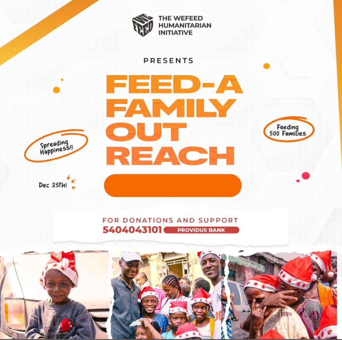 WefeedNG's tweet photo. Just 2 days away π
We're ready to spread happiness to 500 families in Lagos!
#wefeed https://t.co/5i1FOojRjZ