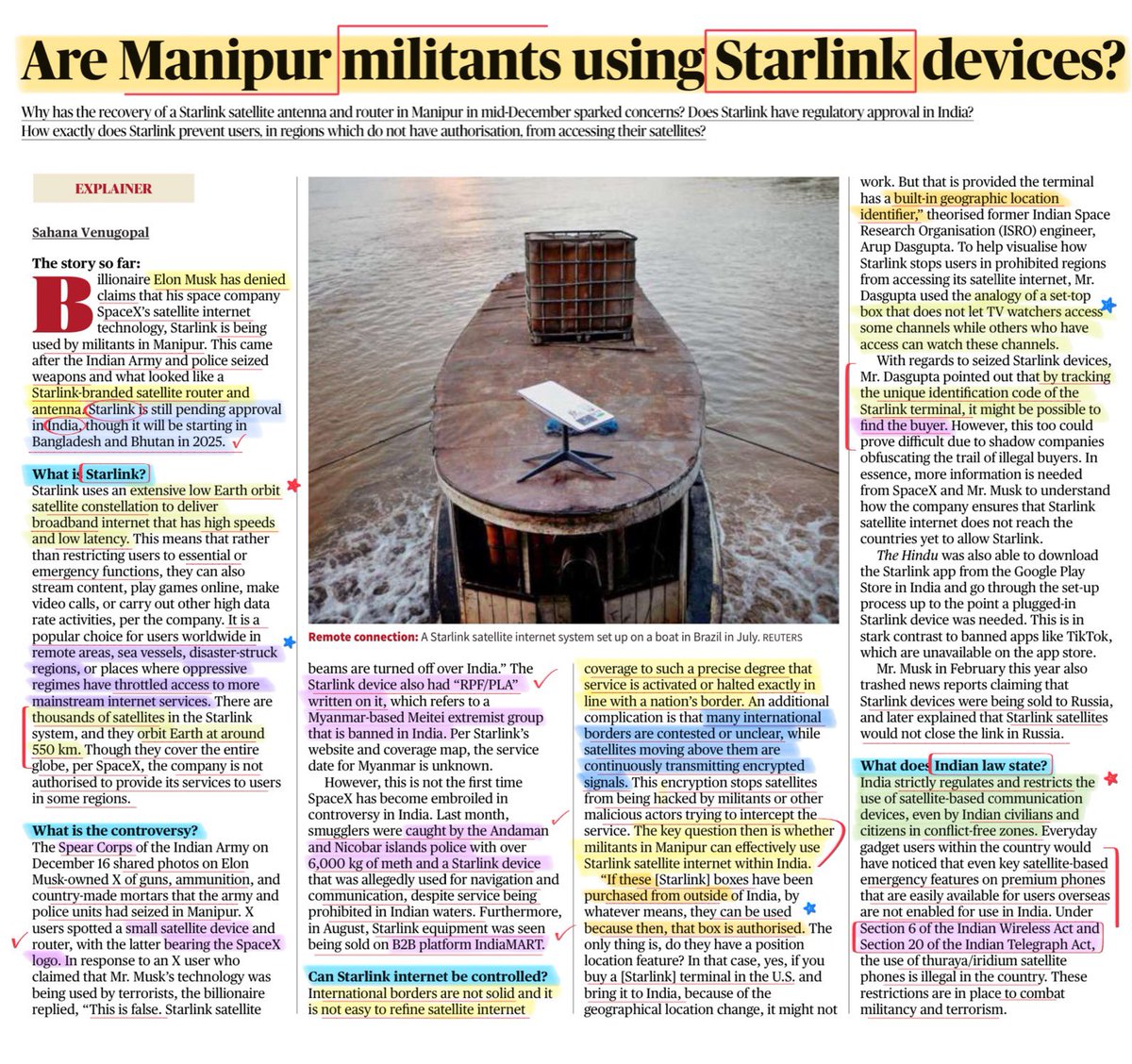 StudyRules12's tweet image. Starlink and India 
#Starlink
#upsc2025 
#Sciencetech 
#upscprelims2025 
#hppsc
#Manipur
#Satellite
#Internet