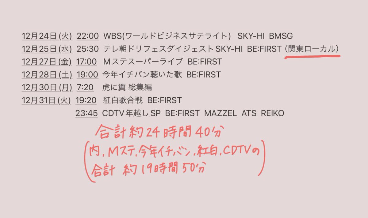 mirin_tamiyo's tweet photo. みなさーん！TVの録画予約はお済みですか？
今回は31日まで一気にお知らせしますよー！
注1. WBS予告にシュントやPOSSEの姿も
注2. ドリフェスは関東ローカルです
注3. 虎に翼 出演予告はありません

レコーダー編集頑張りましょうね！

#BEFIRST #MAZZEL #SKYHI #AileTheShota #REIKO #BMSG https://t.co/cfoTp65pz6