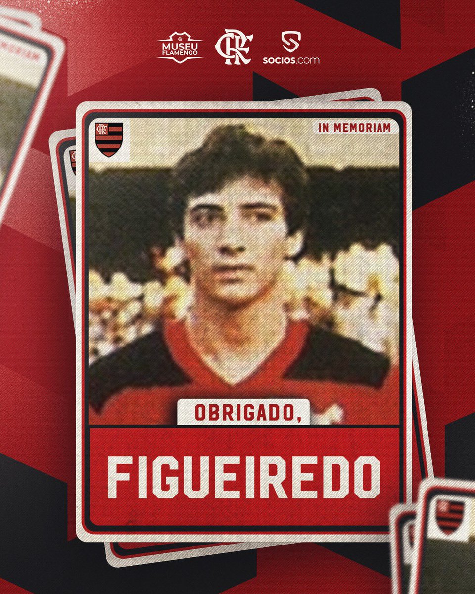 Flamengo's tweet photo. Bicampeão carioca (79-Especial e 81), campeão da Libertadores, do Mundial e bicampeão brasileiro (82 e 83) com o Manto, o ex-zagueiro Figueiredo faria aniversário hoje. Obrigado por tudo! #CRF https://t.co/zeHaCjFVuB