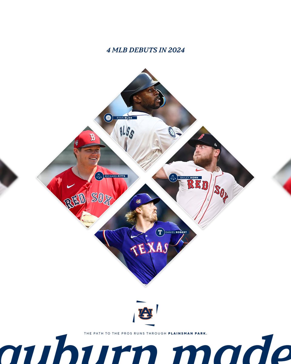 Auburn Baseball (@auburnbaseball) on Twitter photo It was another banner year for Tigers in the Pros. โฌ๏ธ
4๏ธโฃ MLB debuts in 2024
1๏ธโฃ1๏ธโฃ big leaguers since 2020, the second highest mark in the SEC
โI give everything to (Auburn) University and the people there.โ ~ <a href="/ribliss2/">Ryan Bliss</a>
๐ฐ ยป auburntige.rs/3VULb4B
#WarEagle | #AuburnMade It was another banner year for Tigers in the Pros. โฌ๏ธ
4๏ธโฃ MLB debuts in 2024
1๏ธโฃ1๏ธโฃ big leaguers since 2020, the second highest mark in the SEC
โI give everything to (Auburn) University and the people there.โ ~ <a href="/ribliss2/">Ryan Bliss</a>
๐ฐ ยป auburntige.rs/3VULb4B
#WarEagle | #AuburnMade