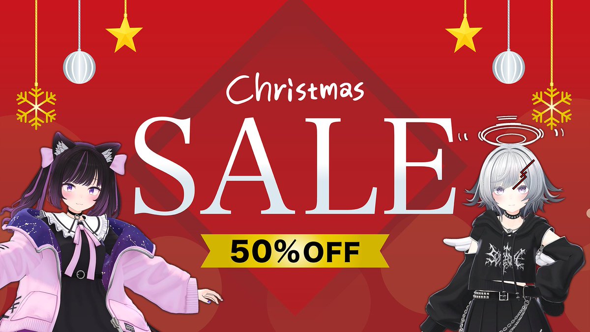 Nagatoro_Koyori's tweet photo. 🎄CHRISTMAS 50% OFF🎄

クリスマスなのでこよラボの全アバターを50％割引します！

オリジナル3Dモデル『マロン』　3,000円 → 1,500円
オリジナル3Dモデル『ファジー』3,000円 → 1,500円
オリジナル3Dモデル『フィリナ』5,000円 → 2,500円
オリジナル3Dモデル『レイニィ』5,000円 → 2,500円
オリジナル3Dモデル『あのん』5,000円 → 2,500円
オリジナル3Dモデル『むろむ』5,000円 → 2,500円
オリジナル3Dモデル『サリア』5,500円 → 2,750円
オリジナル3Dモデル『みなみ』5,500円 → 2,750円

期間は12月24日00:00から12月25日23:59までとなります。
クリスマスプレゼントなどにぜひ…！

https://t.co/ORIQ2cATRA