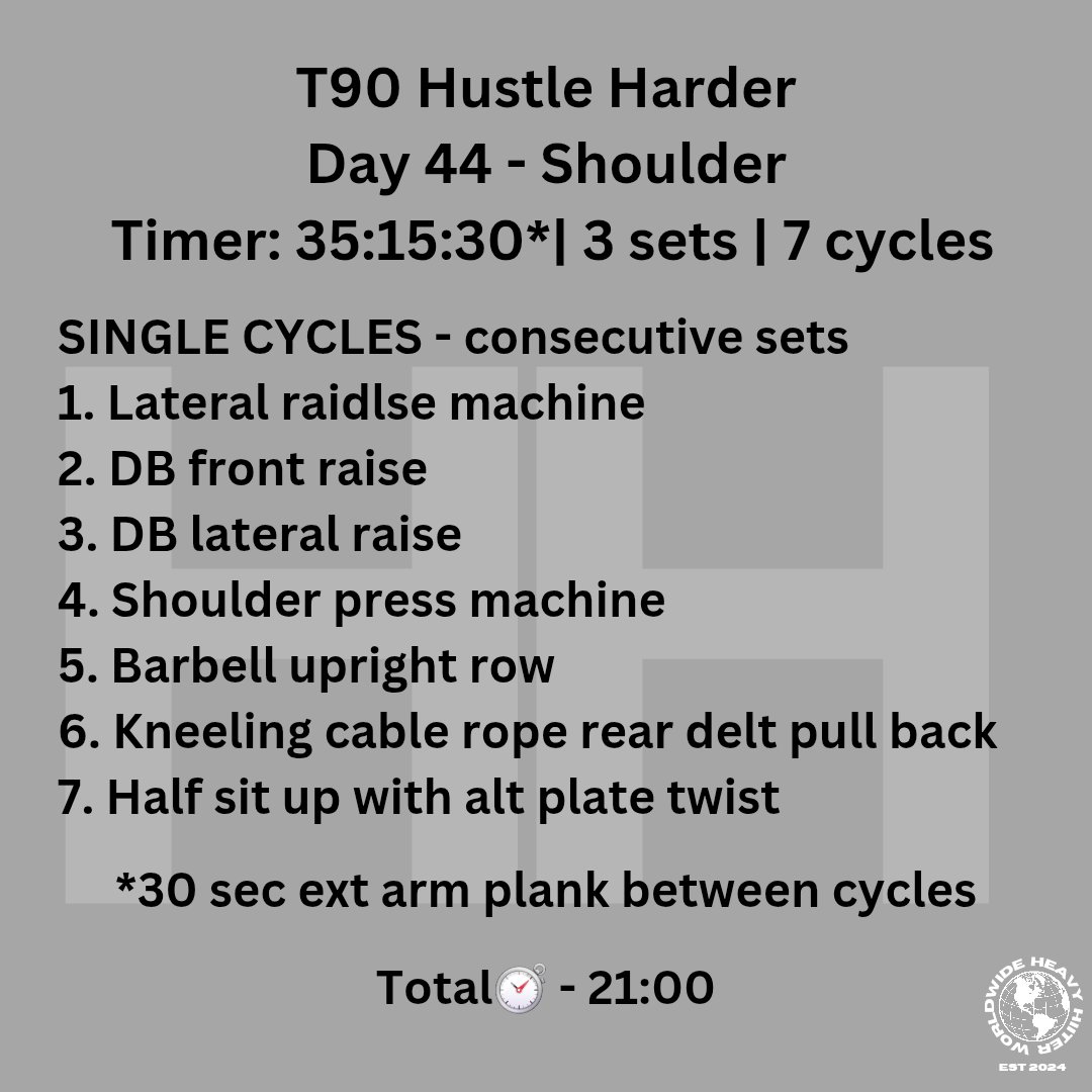 HeavyHiiter's tweet photo. T90 Hustle Harder HIIT series... train to gain https://t.co/eUFCM4SyYs