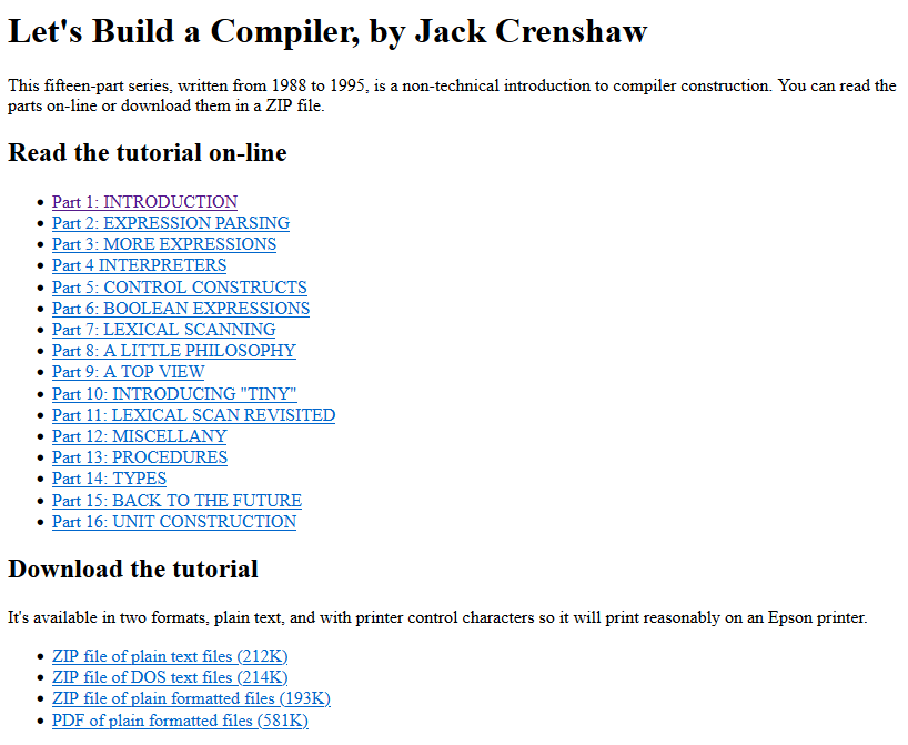 Abhishekcur's tweet image. Build a Compiler
-really great non-technical introduction to compiler construction
-great for every kind of developers
-it would be worth it for your fundamental concepts
-great fro revising compiler design concepts
-it's a great guide, kind of old but really valuable
-there is…