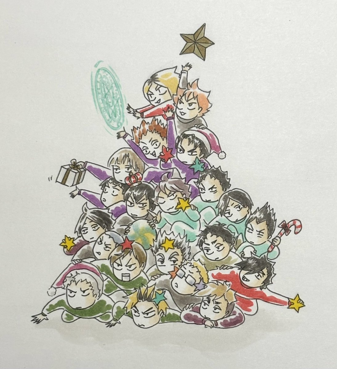 さあChristmas Eveが来る😳🎶　
クリスマスツリーの準備はいいか😆💕🎄💕
🎶もうすぐMerry Xmas 🎉🎶
#ハイキュー