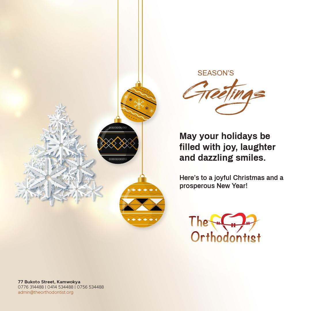 orthodontist_ug's tweet photo. May your holidays be filled with joy, laughter, and dazzling smiles!

We wish you a joyful Christmas and a prosperous New Year.

#CreatingBeautifulSmiles #TheOrthodontist https://t.co/YV7WJZhdLc