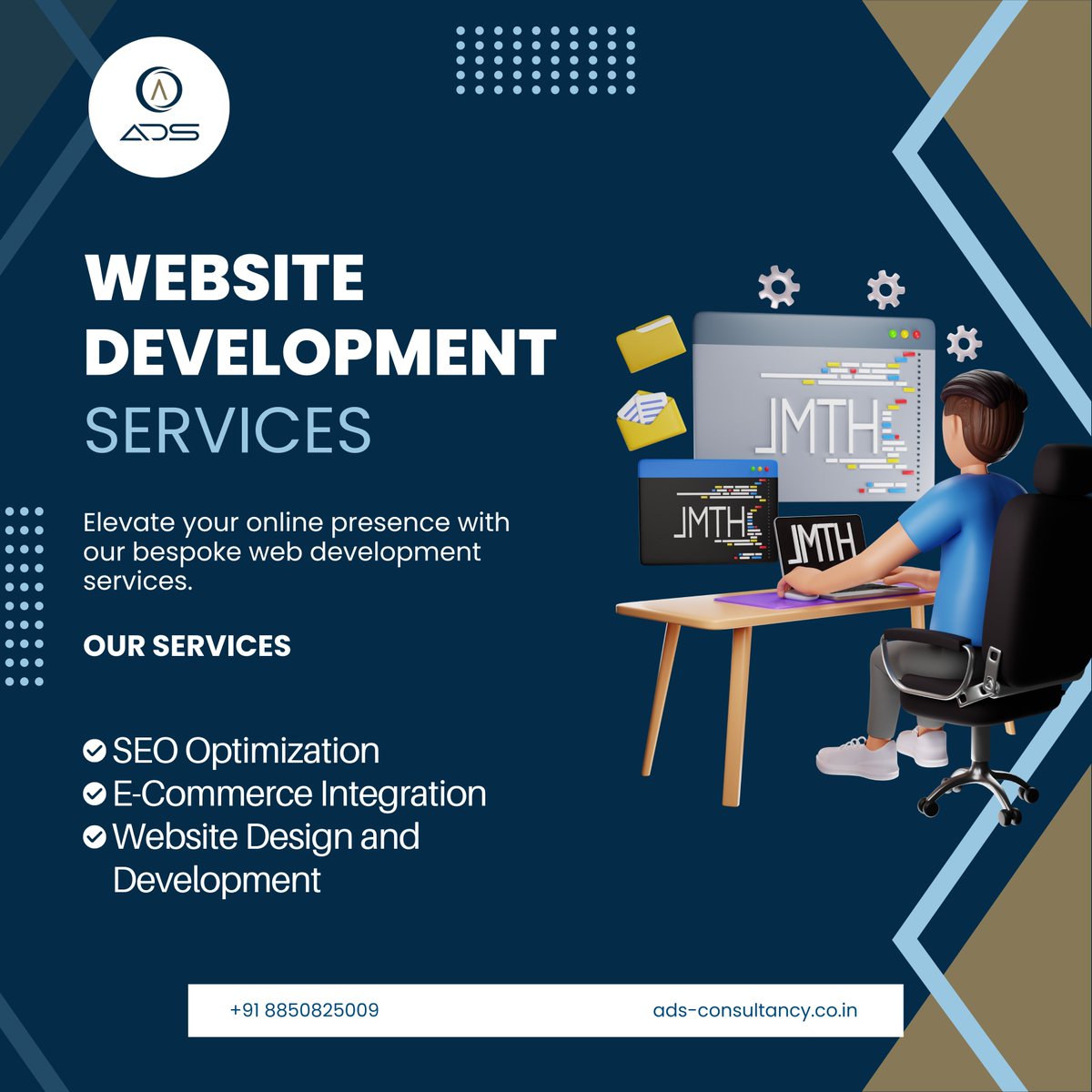 adsconsultancys's tweet photo. Elevate Your Online Presence with Bespoke Website Development by ADS Consultancy Services.
Create a Strong Online Presence with us.
For Enquiry,
Contact us on info@ads-consultancy.co.in
Visit us on https://t.co/PWn66AG9aB
#ADSConsultancy #webdesign #webdevelopment https://t.co/hV39vi7hPQ
