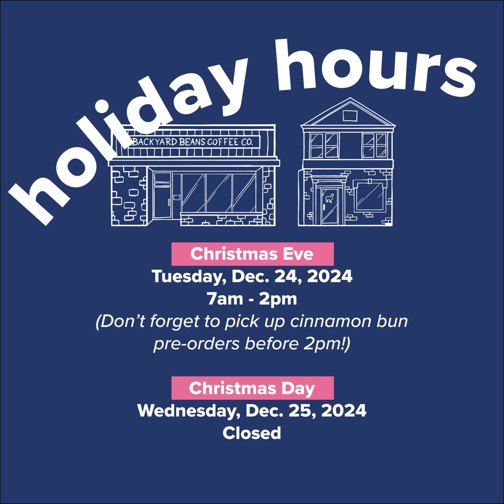 BackyardBeans's tweet photo. Please note our holiday hours this week! Merry Christmas, Happy Hanukkah, and Happy Kwanzaa! 

#backyardbeans #montco #ambler #lansdale https://t.co/vS5MyVLAkX