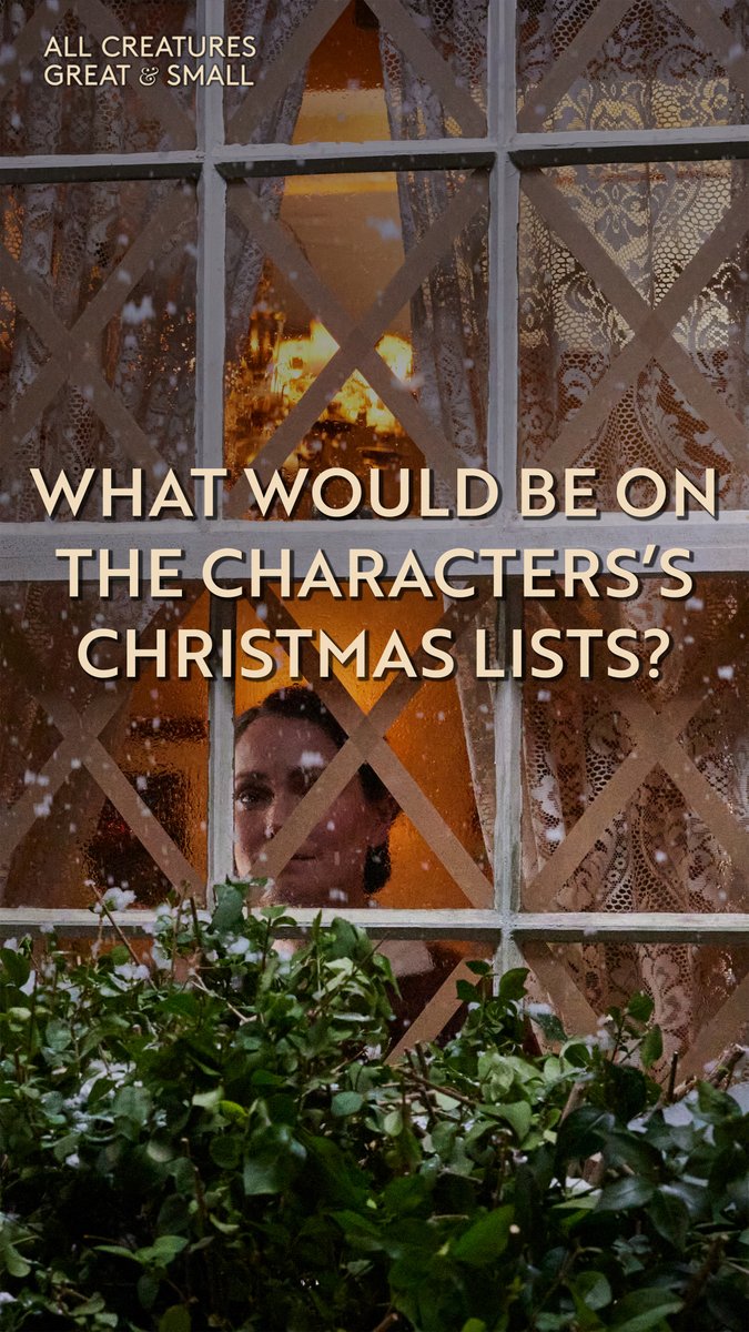 AllCreaturesTV's tweet image. Christmas is just around the corner!
If you had to guess, what would Tristan or Tricki be hoping for under the tree? 
Let us know below! 

#ACGAS #AllCreaturesGreatAndSmall #TV #Drama