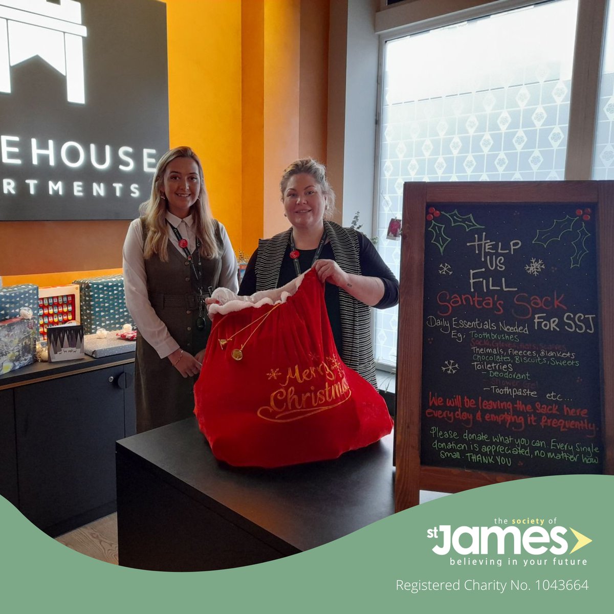 Society of St James (@ssjcharity) on Twitter photo A huge thank you to everyone at Gatehouse Apartments and <a href="/graingerplc/">Grainger plc</a> for their generous donations this Christmas time for the people we support.
We really appreciate it and look forward to working with you more next year.
#CommunitySupport #KindnessMatters #MakingADifference A huge thank you to everyone at Gatehouse Apartments and <a href="/graingerplc/">Grainger plc</a> for their generous donations this Christmas time for the people we support.
We really appreciate it and look forward to working with you more next year.
#CommunitySupport #KindnessMatters #MakingADifference