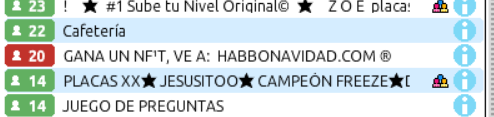 Venga chicos, dejen de llenar la sala que quiero pasar !!!!!

#Habbo #Ayuda #Timo
