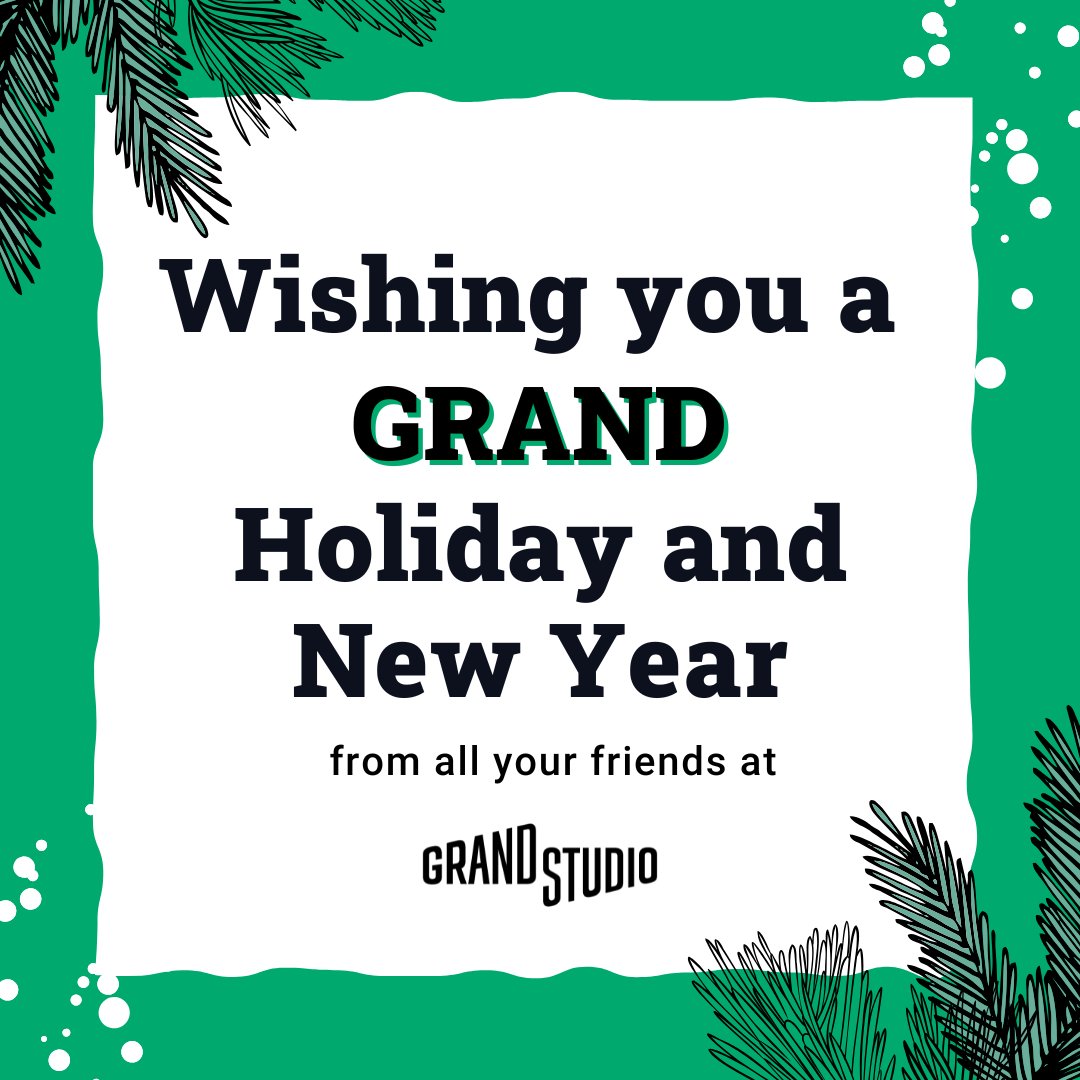grandstudiodsgn's tweet photo. Wishing you all a Grand and joyous holiday season and new year ahead! ✨🎉
#MakeItGrand
#GrandStudio
#Designer
#joblove
#HappyHolidays https://t.co/StaDn0ss0r