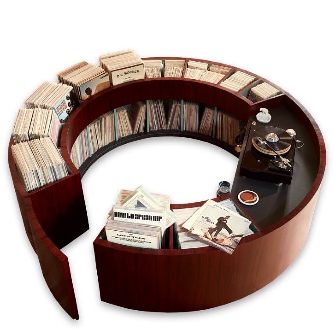 designdocument's tweet image. Vintage style vinyl storage & record deck unit by Plattenkreisel ππ