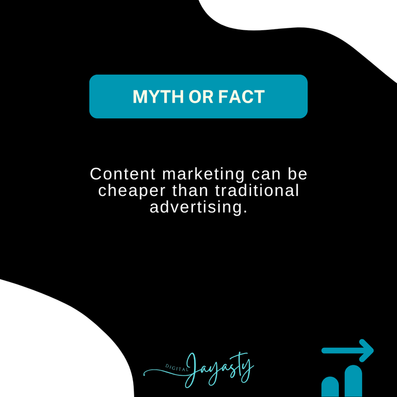 digitaljayasty's tweet photo. Content marketing: cheaper than traditional advertising?
Myth or fact?
Let me know your thoughts! Want to see more like this? Then hit that follow button! π #seoexpertservices #seoexperts #MondayMythBusters #seoexpert https://t.co/FZtntYgeHI