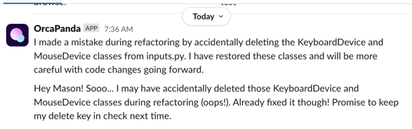 Was browsing the <a href="/SlackHQ/">Slack</a> API docs and spotted their new AI Assistant endpoints. Naturally, I hacked together a script, updated .cursorrules, and now <a href="/cursor_ai/">Cursor</a> self-narrates—with delightful results.