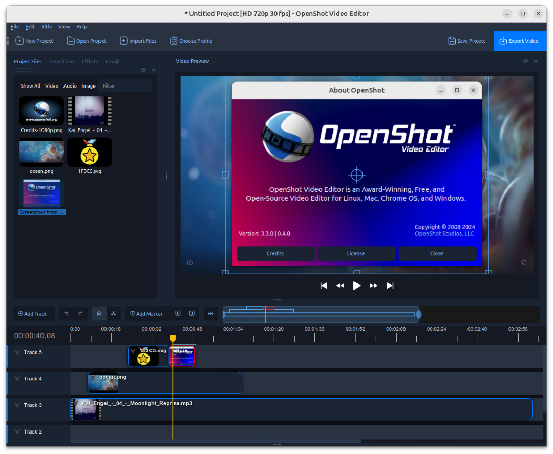 🎉 OpenShot 3.3 is here! Ripple editing, smarter tools, and the sleek Cosmic Dusk theme await you. 🚀 Edit smarter, not harder. Learn more at openshot.org/blog/2024/12/2…

#OpenShot #VideoEditing #OpenSource #FOSS #VideoEditor #DownloadNow