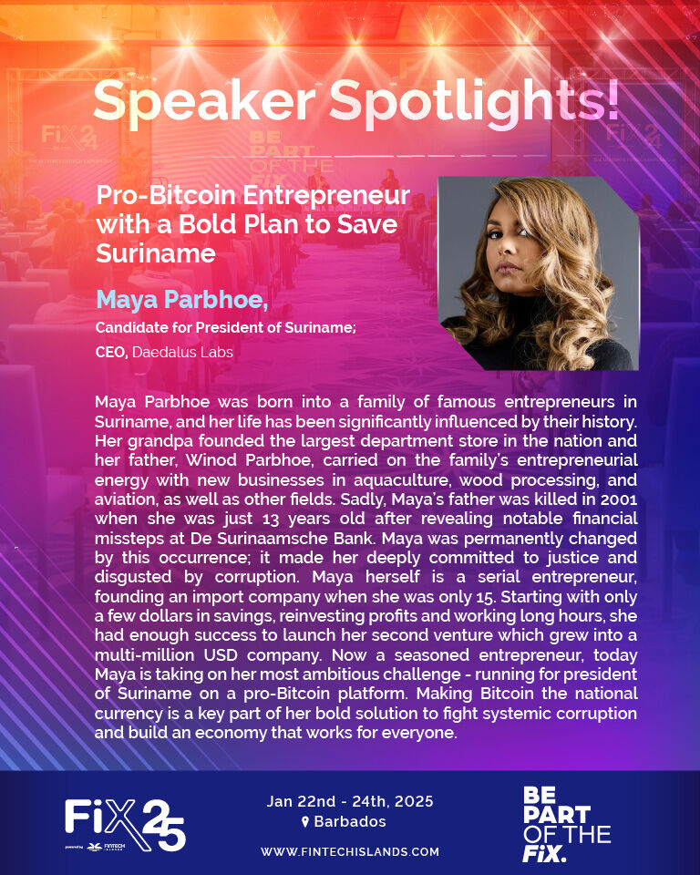 fintech_islands's tweet photo. #FiX25 Here we shine a spotlight on 4 of the 125+ speakers who will inspire and inform us this year.
@kahinavandyke @MayaPar25 @Paymentalist @wdd1
January 22-24, 2025
Wyndham Grand Barbados
Register: https://t.co/SbEcOBvETU
#BePartOfTheFiX #FintechIslandsExperience #Barbados https://t.co/K281GQkC0f