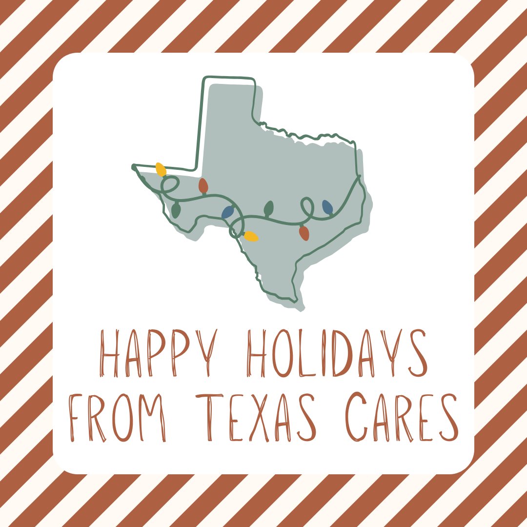 HealthofTexas's tweet photo. Happy Holidays! To celebrate, the Texas CARES team will be out of the office today through Jan. 1. We will return Thursday, Jan. 2. Wishing everyone a safe and joyful holiday! https://t.co/sC1PXDTMGu
