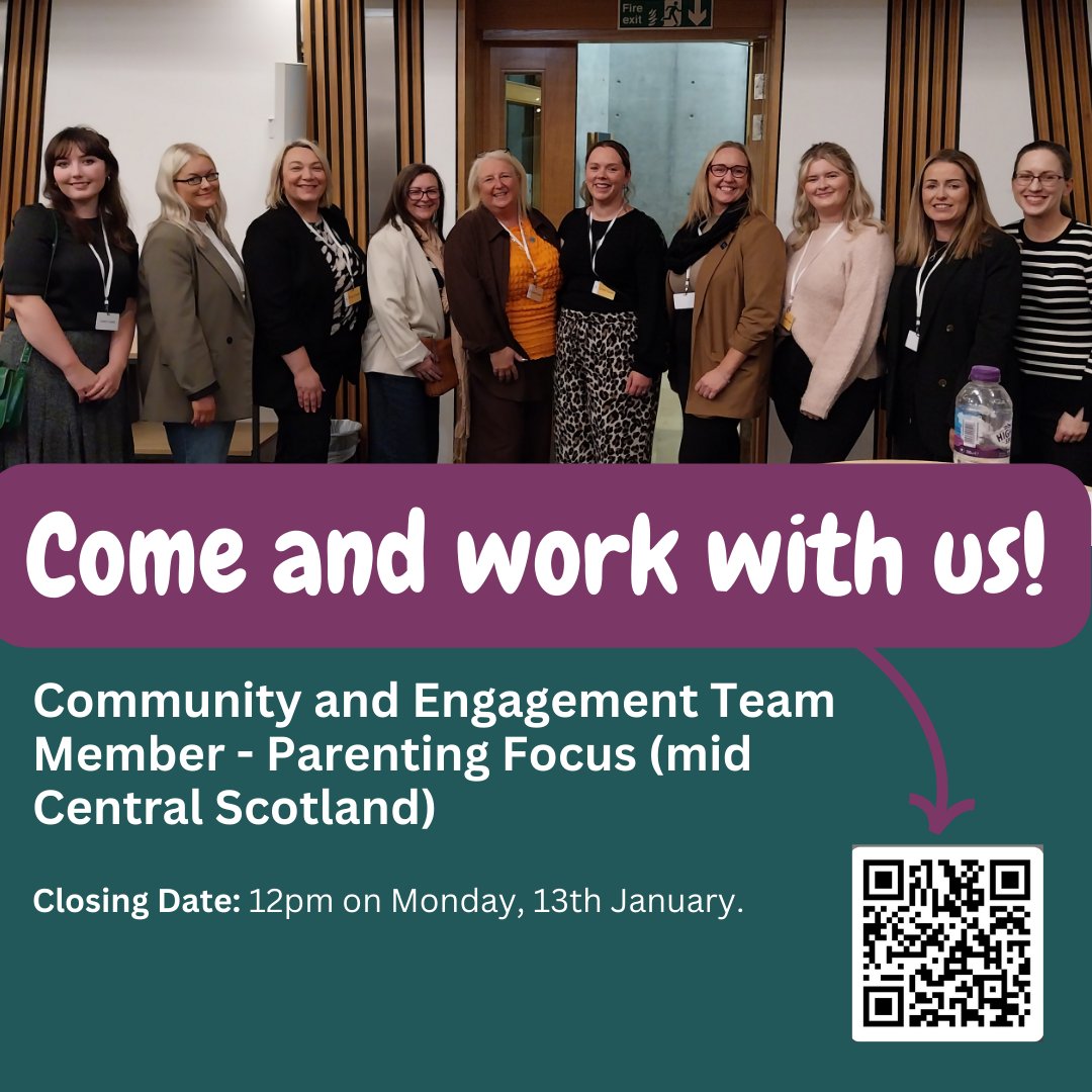 We're hiring! Join our team in mid Central Scotland to support parents with care experience. If you're passionate about empowering others &amp; have experience in community engagement, apply before noon 13th January! whynottrust.org/about-us/vacan……… #JobOpportunity #NowHiring