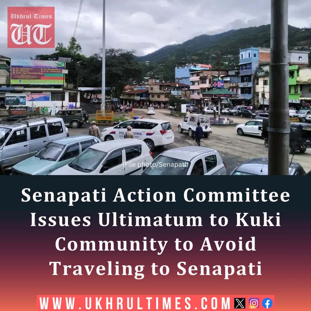 ukhrultimes's tweet photo. #BreakingNews: The #Senapati Action Committee (SAC), formed in the aftermath of the December 22 incident where officials of the #SenapatiDistrict Students Association (SDSA) were physically assaulted at Gamgiphai Check Post, has issued an ultimatum. The SAC has asked members of the #Kuki community to refrain from traveling to or residing within the vicinity of Senapati district with immediate effect. #ManipurCrisis #Assault #Kukivolunteers #Naga #Nagas More here | https://t.co/MZI17qT36K