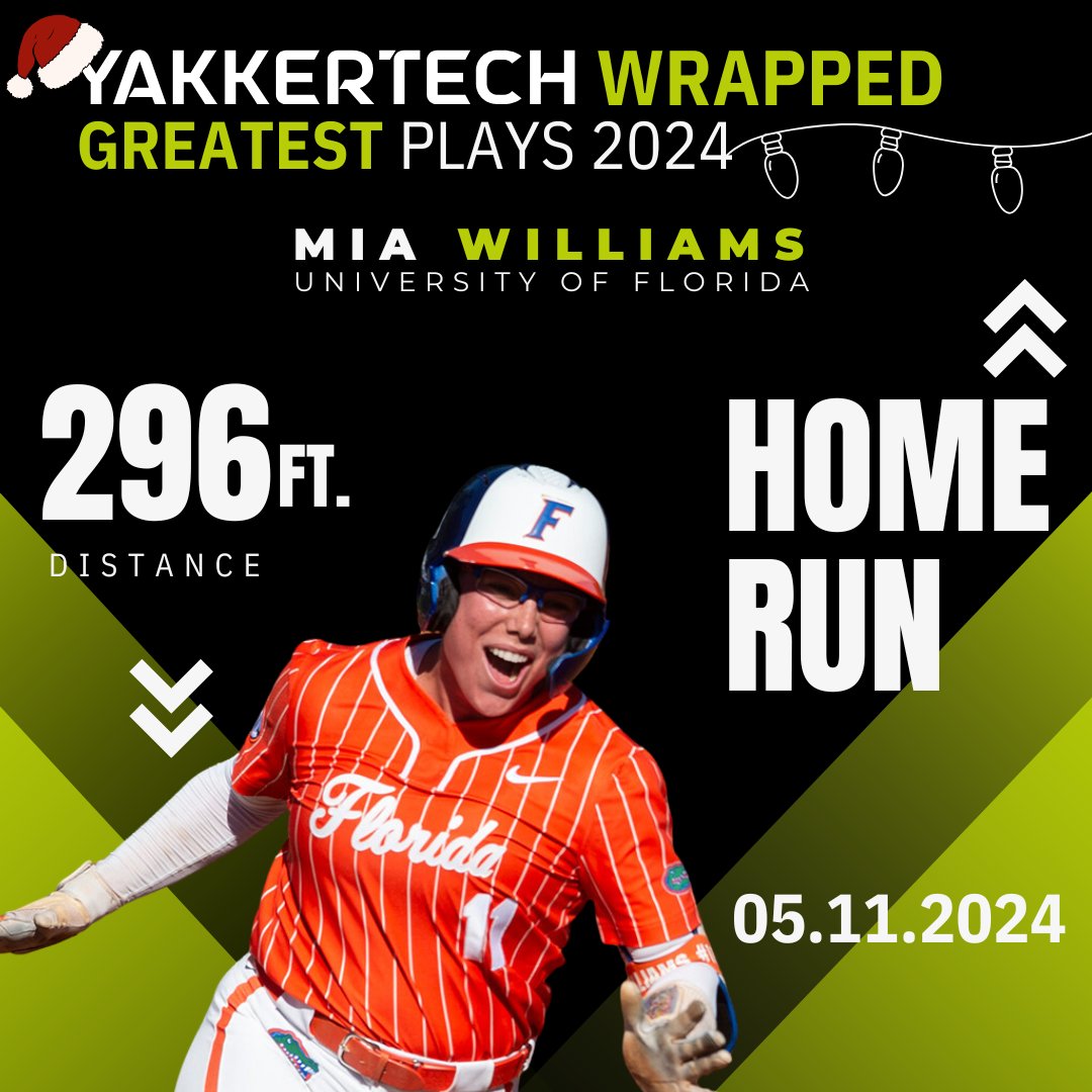 Yakkertech's tweet photo. Every detail captured and tracked by Yakkertech. Numbers you can trust, moments you’ll never forget. @Miawilliams2023 's was unforgettable #GreatestPlaysOf2024 #YakkertechWrapped https://t.co/aZs1zBkamJ