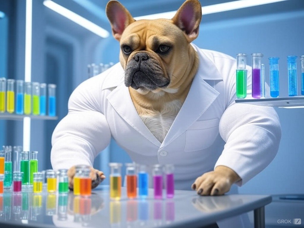 Thor in the lab per usual #Frenchie