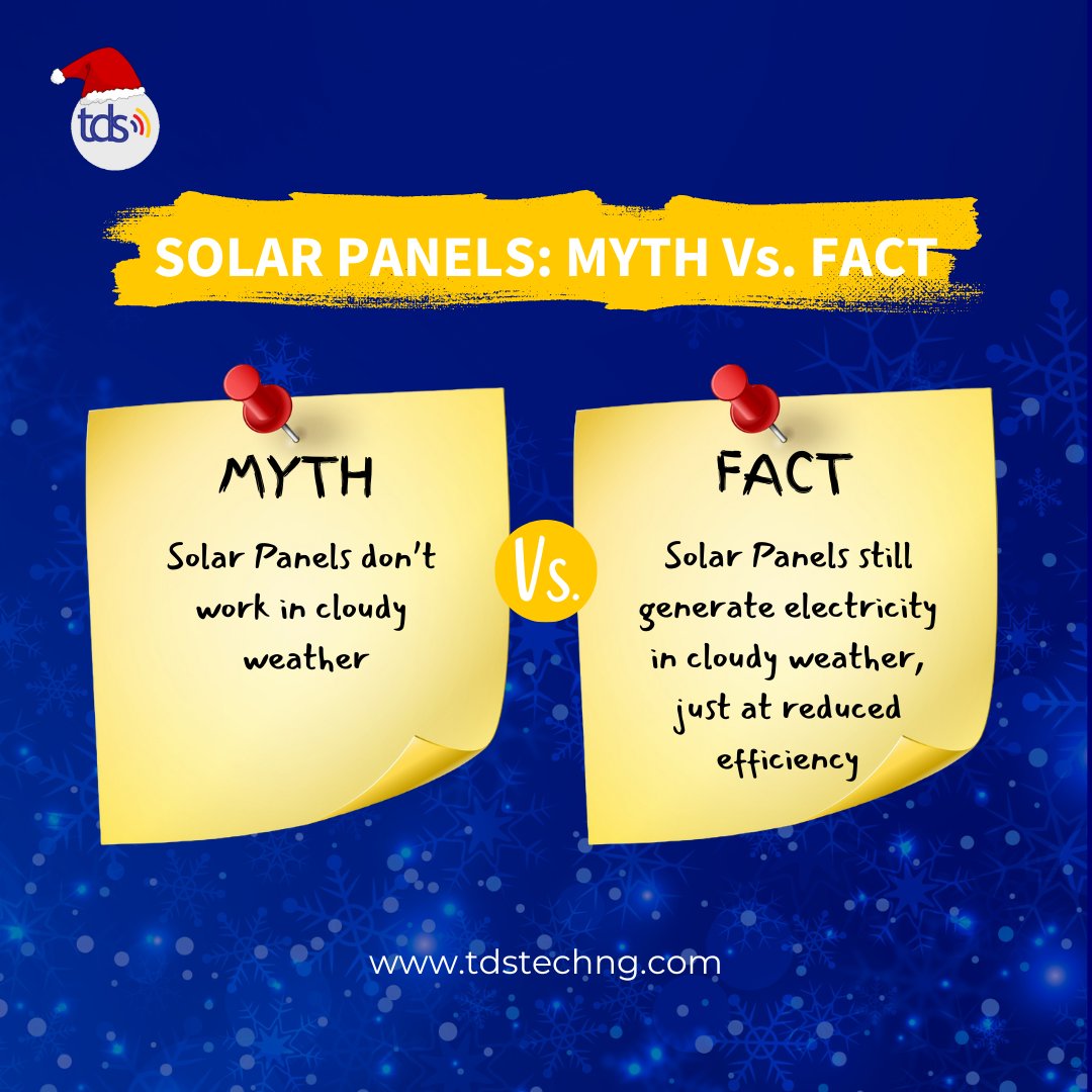 officialtdstech's tweet image. Give yourself the gift of reliable energy this season- go solar!
#SolarPanels #RenewableEnergy #TechnologySolutionsProvider