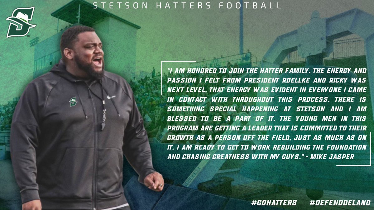 Stetson Football (@stetsonfootball) on Twitter photo ๐ ๐๐ผ๐ฟ๐ฑ ๐ณ๐ฟ๐ผ๐บ ๐๐ต๐ฒ ๐บ๐ฎ๐ป ๐ฎ๐ ๐๐ต๐ฒ ๐ต๐ฒ๐น๐บ:
#GoHatters | <a href="/StetsonHatters/">Stetson Hatters</a> ๐ ๐๐ผ๐ฟ๐ฑ ๐ณ๐ฟ๐ผ๐บ ๐๐ต๐ฒ ๐บ๐ฎ๐ป ๐ฎ๐ ๐๐ต๐ฒ ๐ต๐ฒ๐น๐บ:
#GoHatters | <a href="/StetsonHatters/">Stetson Hatters</a>