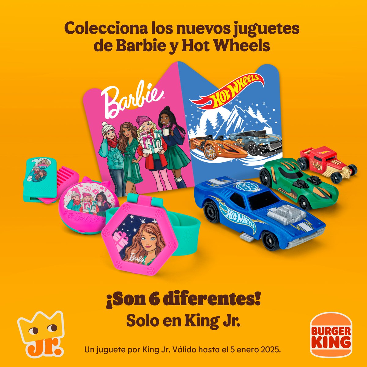 BurgerKingMX's tweet photo. Consiente a los Jrs. en esta temporada Navideña con los nuevos juguetes del combo #KingJr ✨🏎. https://t.co/IyUbO6VCw6