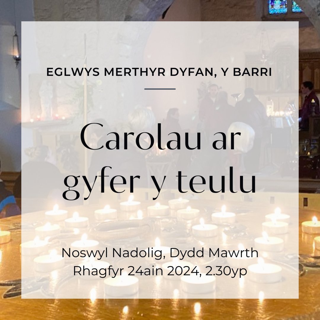 StDyfan's tweet photo. Family carol service / Carolau ar gyfer y teulu.  Croeso i bawb, everyone welcome! Walk/cycle if you can.

Eglwys Merthyr Dyfan Church, Merthyr Dyfan Road, Barry CF62 9TL https://t.co/1F1Qk6pQ9U https://t.co/jlceLLvuXM @BeneficeofBarry @LlandaffDio @ChurchinWales https://t.co/Bkt816zXGC