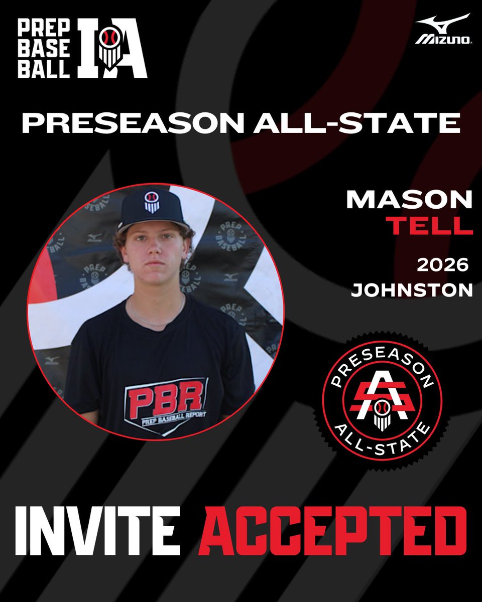 𝟐𝟎𝟐𝟓 𝐏𝐑𝐄𝐒𝐄𝐀𝐒𝐎𝐍 𝐀𝐋𝐋-𝐒𝐓𝐀𝐓𝐄
𝘐𝘯𝘷𝘪𝘵𝘦𝘥 𝘈𝘤𝘤𝘦𝘱𝘵𝘦𝘥 ✅

Mason Tell | <a href="/MasonTell11/">Mason Tell</a>
⚾ OF
🎓 2026
📚 <a href="/JohnstonDragons/">Johnston Baseball</a>
👤 loom.ly/oQ6v0mc

𝚁𝚎𝚚𝚞𝚎𝚜𝚝 𝚈𝚘𝚞𝚛 𝙸𝚗𝚟𝚒𝚝𝚎 ⤵️
loom.ly/_ZA-YqY