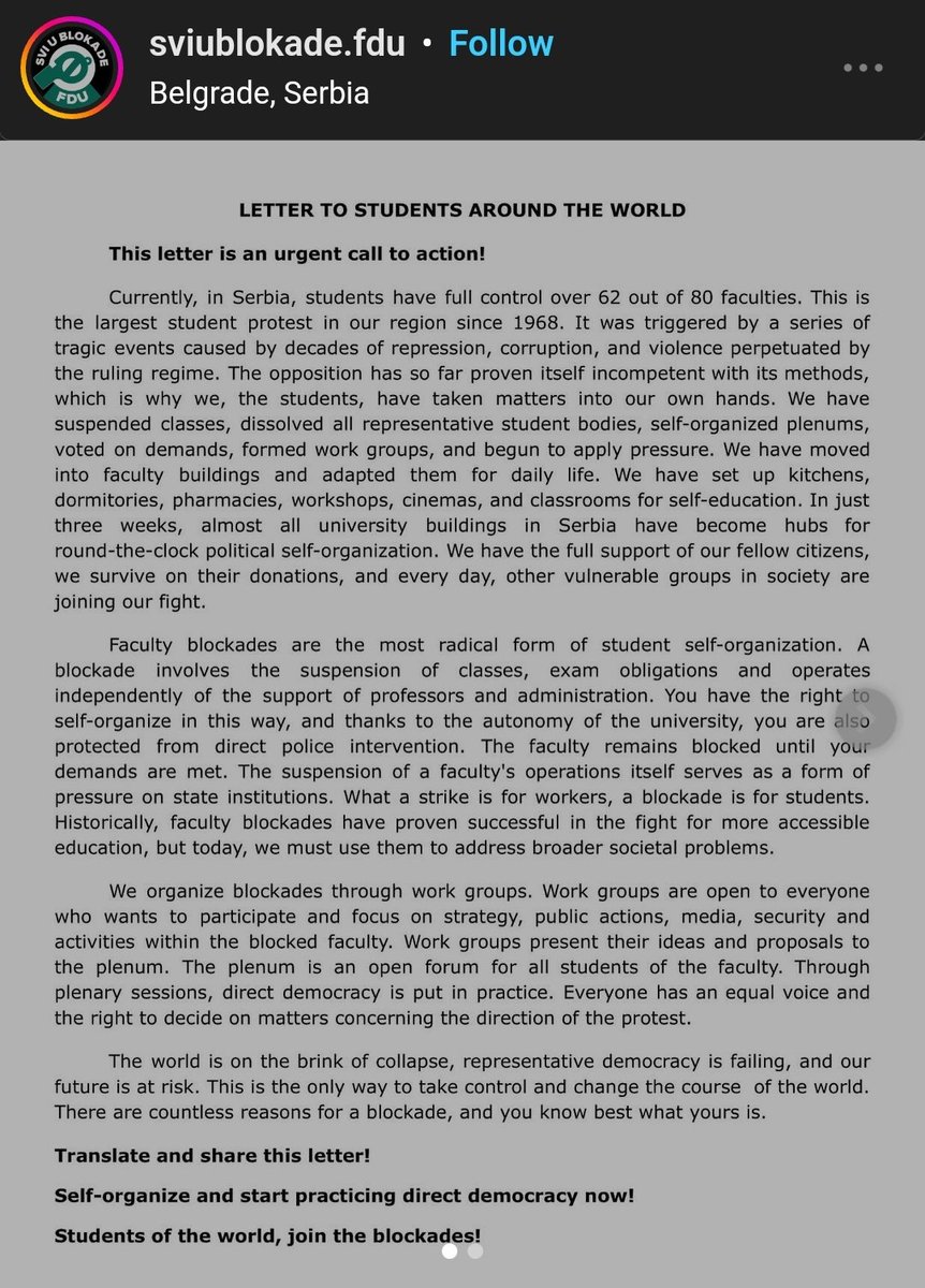 streebor's tweet image. Solidarity with student and popular protests in Serbia! Self-organized, international struggle is the way. Happy to hear they are using the croatian experience of university occupations from 2009. "Padaj silo i nepravdo!" #StudentProtest #blokada