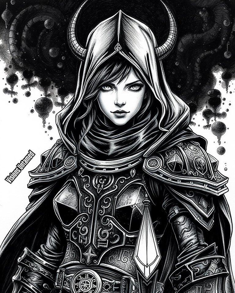 VisionsUntamed's tweet photo. “Emissary of the void ⚔️✨. Her armor whispers of ancient knowledge, and her gaze pierces through the darkness. A silhouette of elegance and power in a world consumed by chaos. 🖤”

“Emissária do vazio ⚔️✨. Sua armadura sussurra sobre conhecimentos antigos, e seu olhar atravessa a escuridão. Uma silhueta de elegância e poder em um mundo consumido pelo caos. 🖤”

#VisionsUntamed #Art #Arte #DigitalArt #Instagood #DarkFantasy #MysticalWarrior #VoidEmissary #EpicArmor #FantasyArt