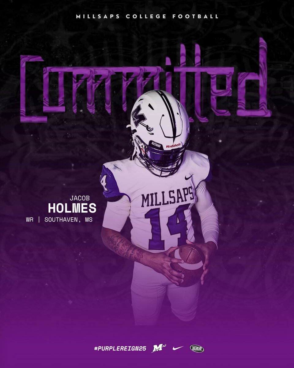 Millsaps Football (@majorsfootball) on Twitter photo Welcome to the family, Jacob Holmes 🟣⚔️
#PURPLEREIGN25 | #GoMajors Welcome to the family, Jacob Holmes 🟣⚔️
#PURPLEREIGN25 | #GoMajors