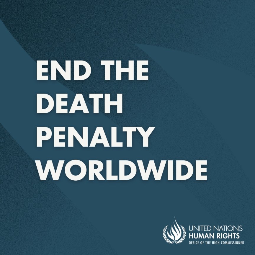 UNHumanRights's tweet photo. #USA: We welcome President Biden's decision to commute federal death sentences of 37 individuals.

The death penalty is inconsistent with the fundamental right to life &amp; we urge all States that have not done so to put in place a moratorium on its use. https://t.co/LkelOaZZqs
