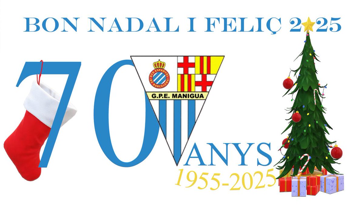 La GPE Manigua us desitja bon Nadal, bones festes i un feliç 2025 per a tots els pericos i periques, recordant-vos que en aquest any entrant, la nostra penya complirà 70 anys d'existència com a penya independent (1955), +1 any, com a delegació n.4 de la penya de Gràcia (1954).