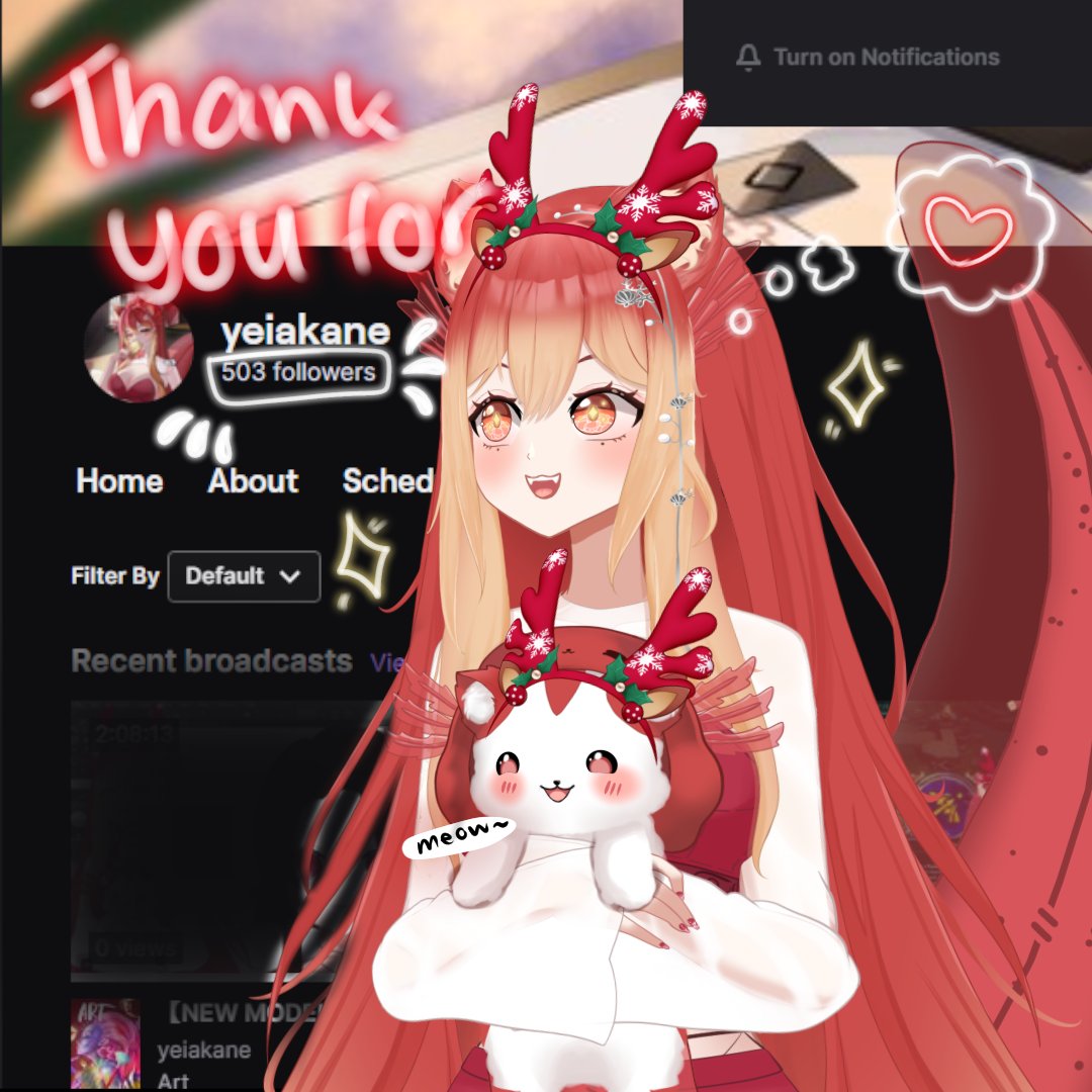 THANK YOU SO MUCH FOR 500 FOLLOWERS ON TWITCH !

I cannot believe we managed to hit 500 before 2024 ends but we did it !! ✺◟(＾∇＾)◞✺
Hopefully we can hit another milestone in 2025 <3

#VtuberEN