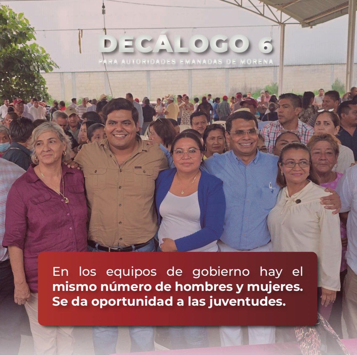 En nuestro equipo, la igualdad es prioridad. Promovemos un gobierno donde hombres y mujeres tienen las mismas oportunidades, y confiamos en el talento y las ideas frescas de las juventudes. 🌟👫 #Morena #Inclusión #Juventud #Igualdad"