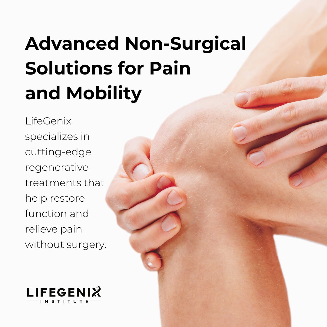 At LifeGenix, we believe in addressing the root causes of pain, not just the symptoms. Using minimally invasive techniques, we target knee, shoulder, elbow, and other joint issues to provide lasting relief. hubs.li/Q02__SDy0