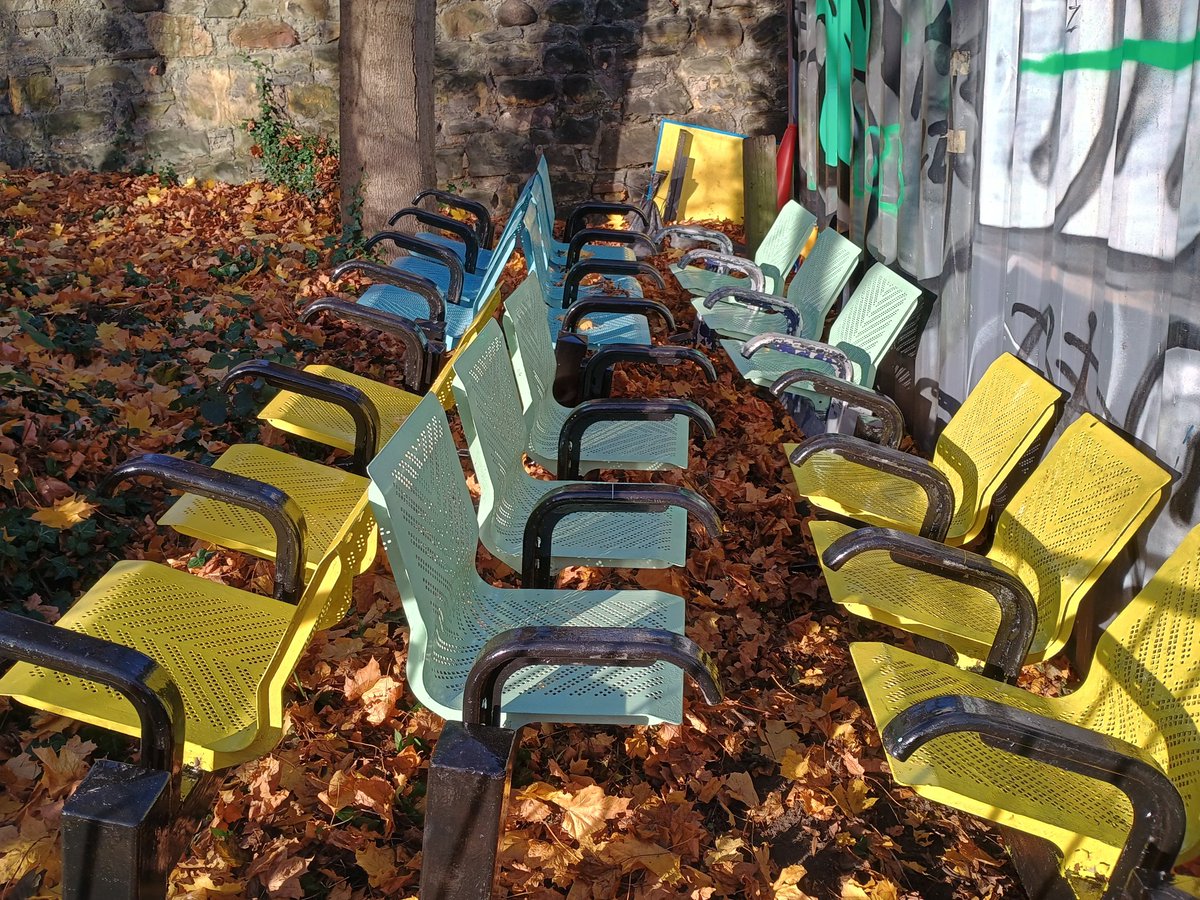 WOLCT's tweet image. We've discovered one of the refurbished benches,  due to be installed on the walkway in the New year has been stolen.  

As per the photograph it's a bench with a black frame and three pale green seats.

Any sightings please report under incident number 1565 to the police.