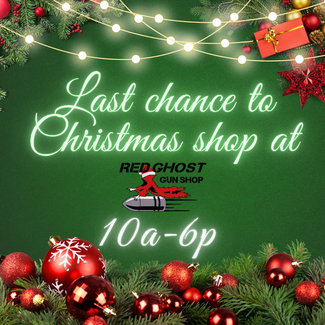 We plan to be closed 12/24 &amp; 12/25.  We are reviewing any expected deliveries for Christmas Eve to make sure it won't affect any customers receiving a  needed Christmas gift.

The weekly email went out this morning with a new used items, sign up now: eepurl.com/iW3Gsk