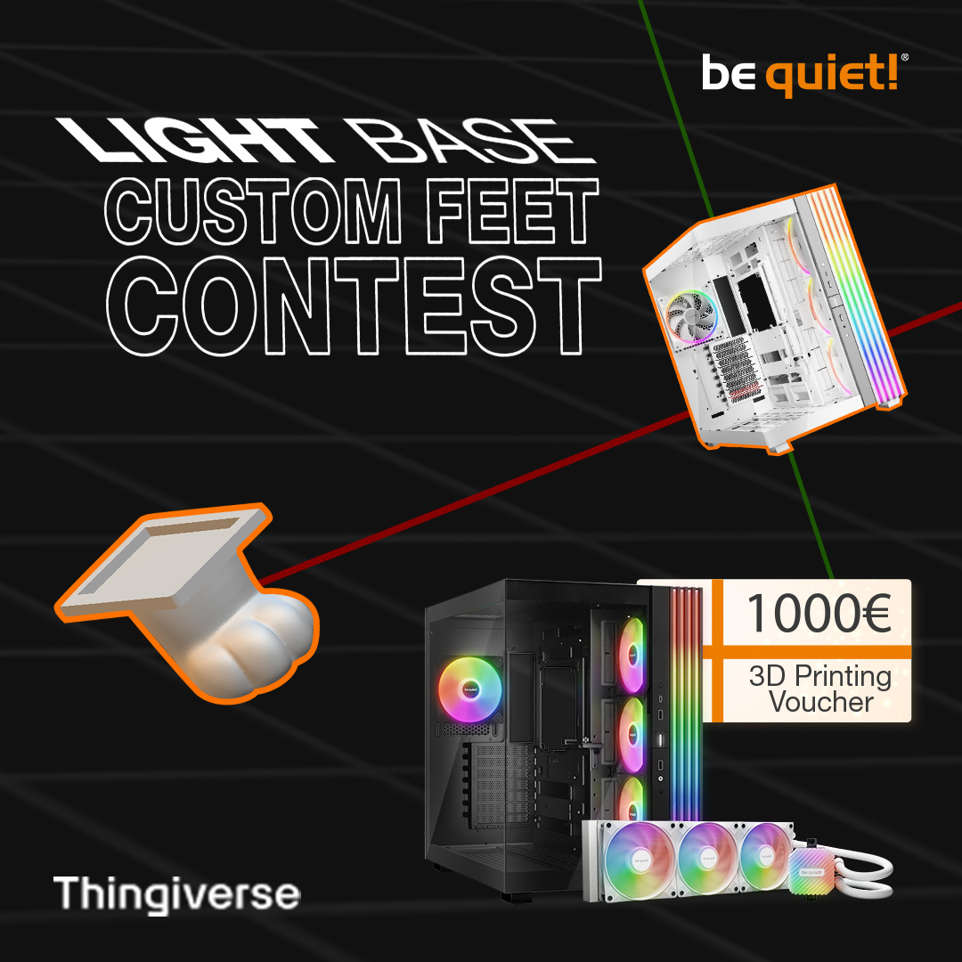 bequietofficial's tweet image. 🚨 Reminder: The Light Base Custom Feet Contest is ON! 🚨

👉 Links you need:
Contest Details: thingiverse.com/challenges/lig…
Join the community: discord.gg/C6hZXDGF

@thingiverse 

#LightBaseCustomFeetContest #3DPrinting #PCModding #LightBase #PCMasterRace #DesignChallenge