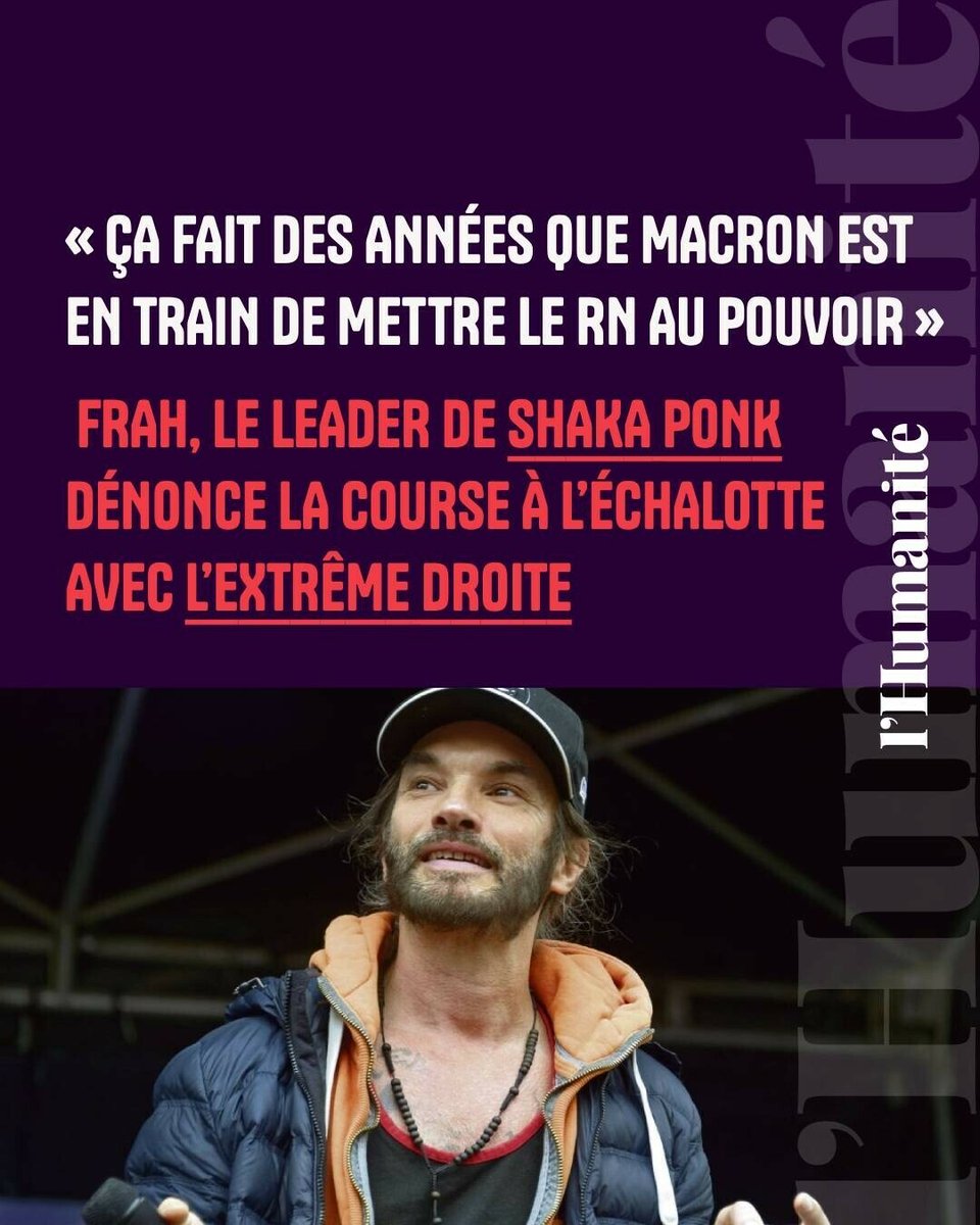 humanite_fr's tweet photo. Le chanteur du groupe Shaka Ponk a pris la parole lors de l’émission Taratata pour dénoncer le jeu de dupes du macronisme avec l’extrême droite. Une parole salutaire, battue en brèche sur les plateaux du groupe Bolloré.

➡️ https://t.co/JsopLoLX2h https://t.co/opchLXgeHs