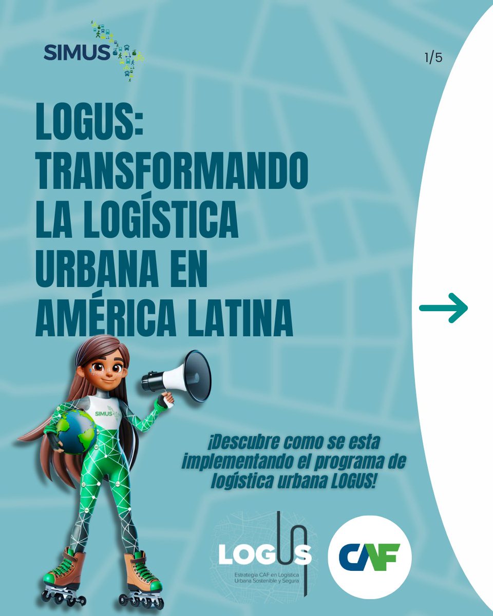 Red_SIMUS's tweet image. #SIMU, nuestra guardiana de la movilidad, te presenta #LOGUS, una iniciativa liderada por @AgendaCAF  y la Red SIMUS como aliado técnico. A través de soluciones innovadoras y un trabajo conjunto, #LOGUS está redefiniendo la logística urbana en América Latina y el Caribe