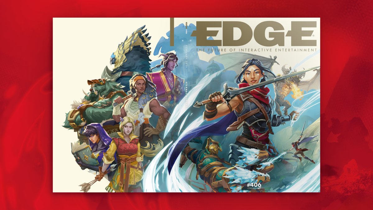 edgeonline's tweet photo. UK subscription copies of Edge 406 are arriving now. Here’s the rather magnificent wraparound artwork for our cover game, Eternal Strands, from @YellowBrick_Qc. This issue also features The Edge Awards, and @TeamAsobi on the creation of our game of the year for 2024, Astro Bot. https://t.co/3Ctnnvfg2W
