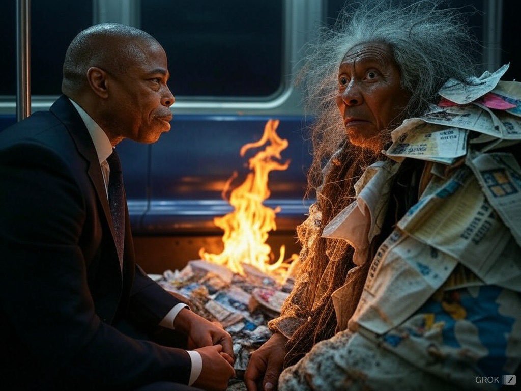 MoogRogue's tweet photo. Mayor Adams Now Negotiating Directly with Subway’s Mad Shaman-King https://t.co/EeYQYauxJn