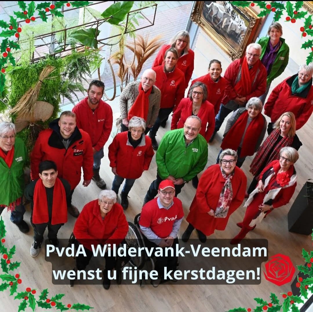 Wij wensen u fijne kerstdagen!🎄

 #gemeenteveendam #lokaal #PvdA #Wildervank #veendam #politiek #PvdAGroenLinks