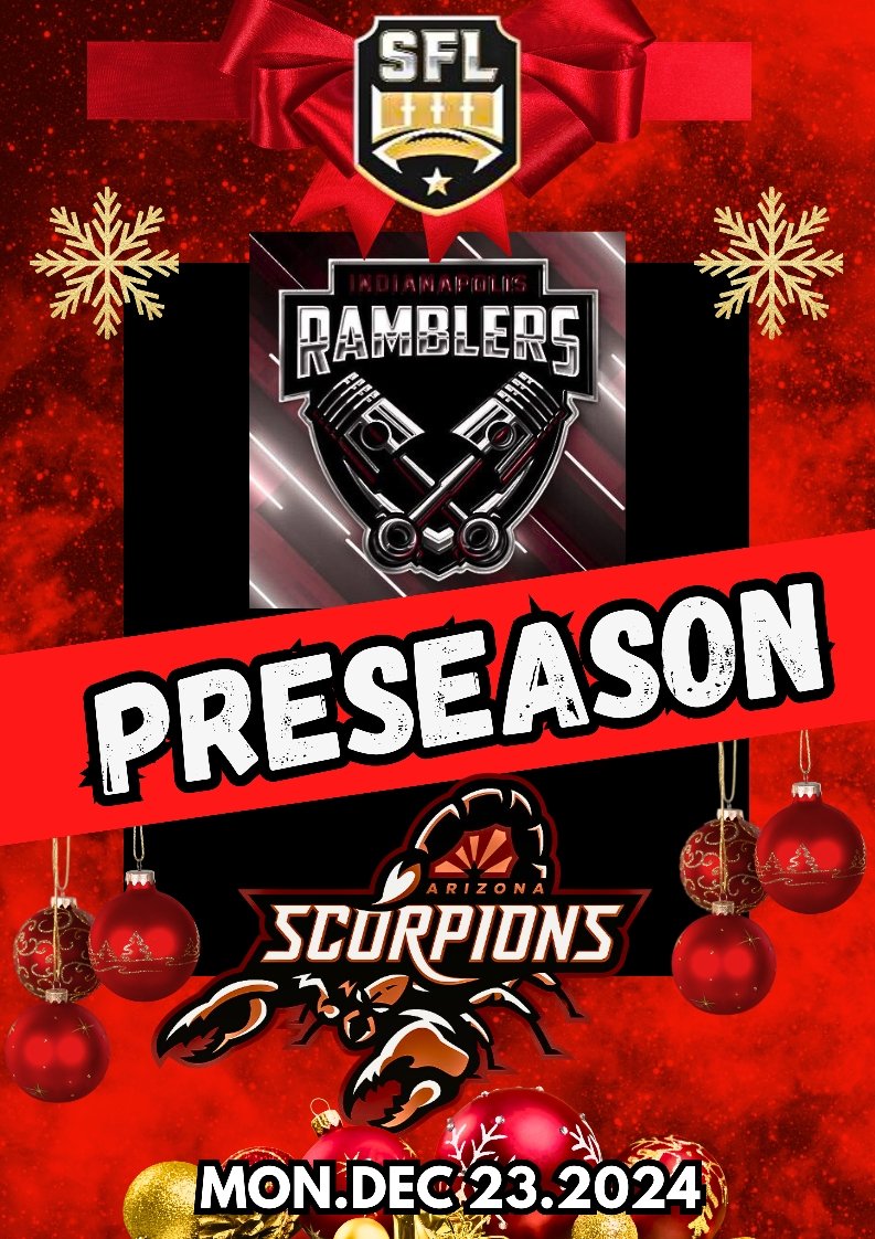 Arizona Scorpions (@sflarizona) on Twitter photo Scorpions @ Ramblers! With Chad out of the way <a href="/JaxData/">JAXData | Premier Stats Group</a> set the betting odds on IND winning 8 games. Scorpion newcomers Buchanan Simons & Xavier Roux talking mad shyt. Time to back it up! Casper says winning 9 games isn't a lot. 🤷♂️#Preseason
🔗 twitch.tv/eddiegauge
🕗 8pm EST Scorpions @ Ramblers! With Chad out of the way <a href="/JaxData/">JAXData | Premier Stats Group</a> set the betting odds on IND winning 8 games. Scorpion newcomers Buchanan Simons & Xavier Roux talking mad shyt. Time to back it up! Casper says winning 9 games isn't a lot. 🤷♂️#Preseason
🔗 twitch.tv/eddiegauge
🕗 8pm EST